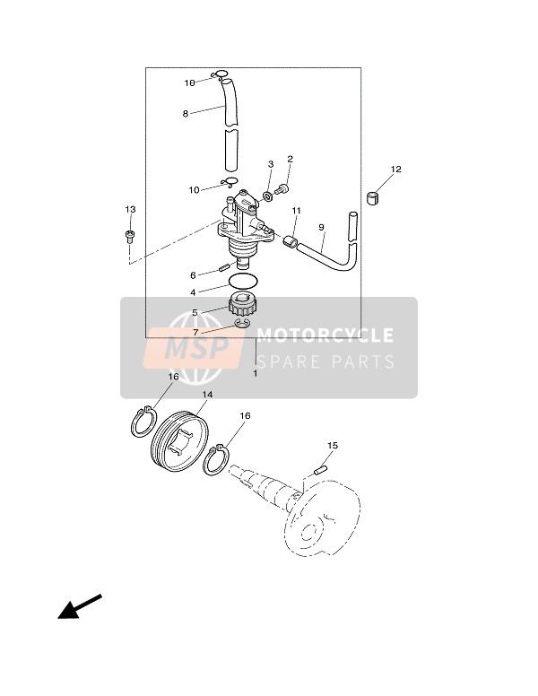 Yamaha CW50RS BWS NG 2002 Oliepomp voor een 2002 Yamaha CW50RS BWS NG